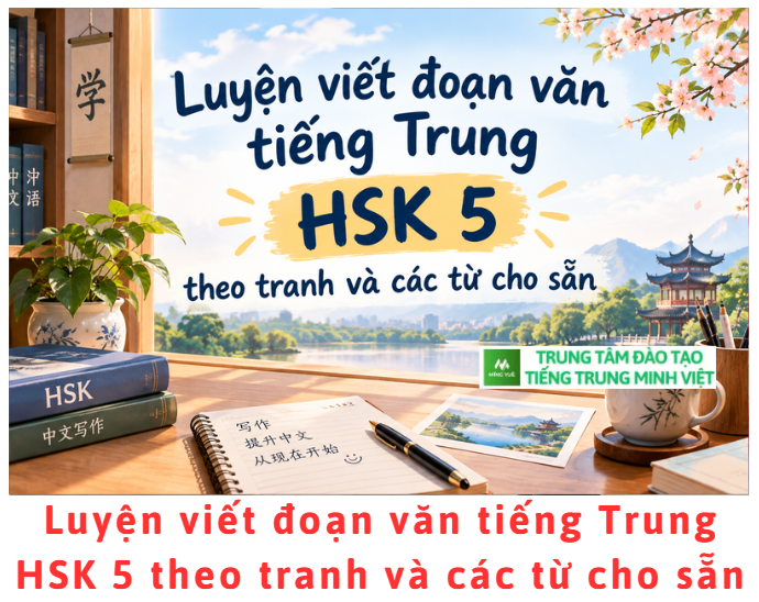 Luyện viết đoạn văn tiếng Trung HSK 5 theo tranh và các từ cho sẵn Luyện viết đoạn văn tiếng Trung HSK 5 theo tranh và các từ cho sẵn